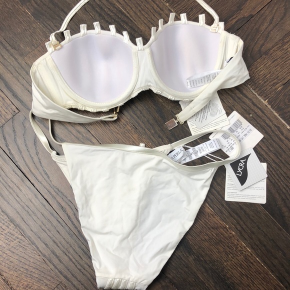 Nwt La Perla bikini graphique sz 8 bandeau top - Picture 4 of 9